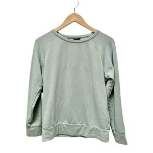 Eddie Bauer Womens Mint Sweatshirt Size‎ Small Crew Neck Long Sleeve Pullover